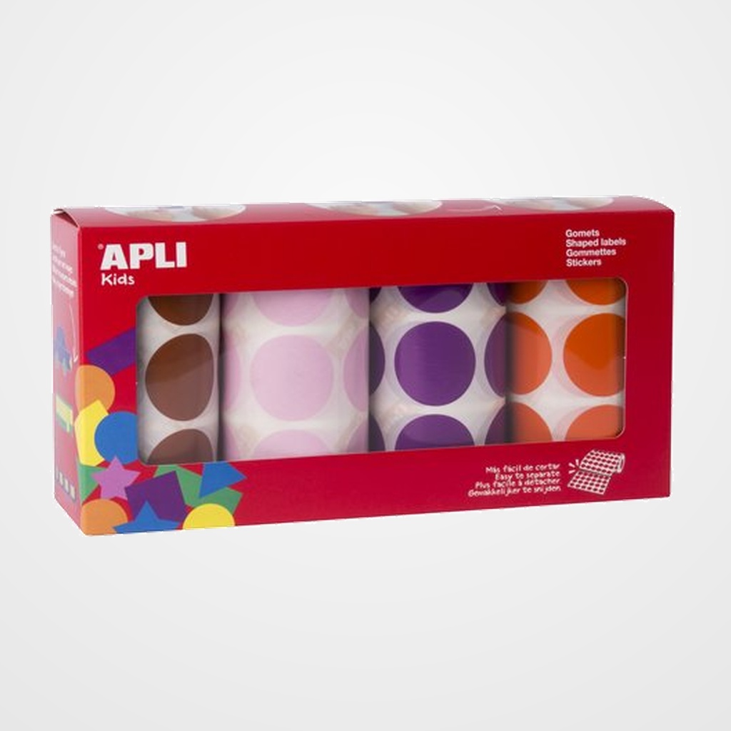 GOMETS APLI  ROLLO CIRCULO Ø 33 mm  PACK DE 4 (MR-NJ-RS-VL)   (102411)