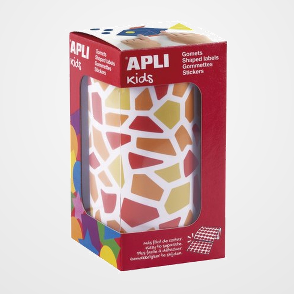 [18801841] GOMETS APLI  ROLLO 30h REMOVIBLE MOSAICOS (rojo, naranja y amarillo) 2.460 uds. (19504)