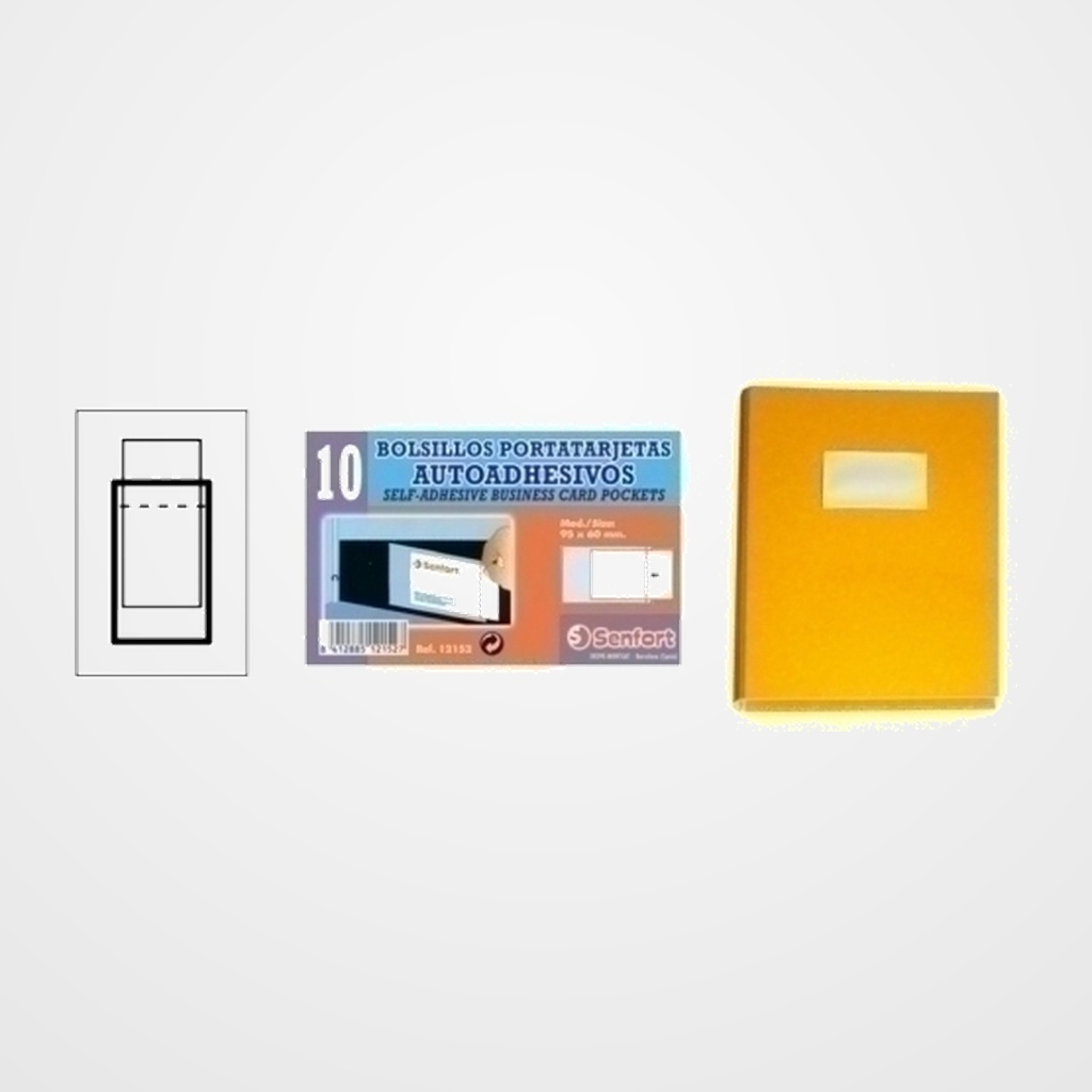 BOLSILLO ADHESIVOS SENFORT PORTAETIQUETAS BOLSA 10