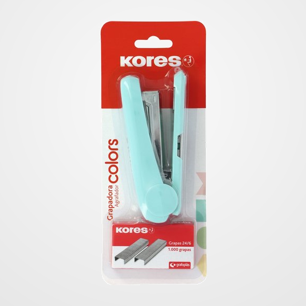 [12901700] GRAPADORA KORES COLOR (20h) AZUL SOFT (BLISTER)