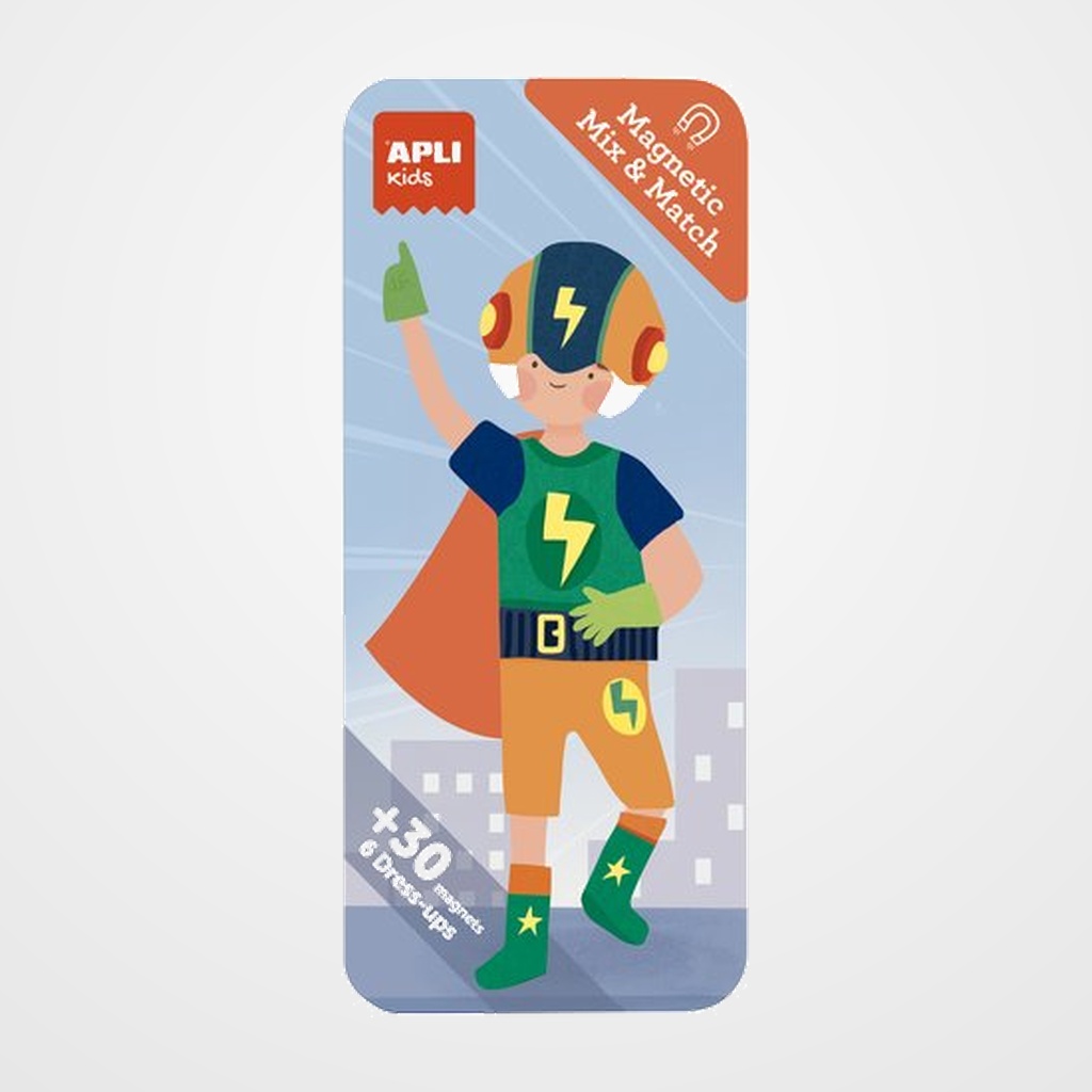 JUEGO APLI KIDS MAGNETICO MIX&MATCH SURTIDO SUPERHEROES (+3 años)