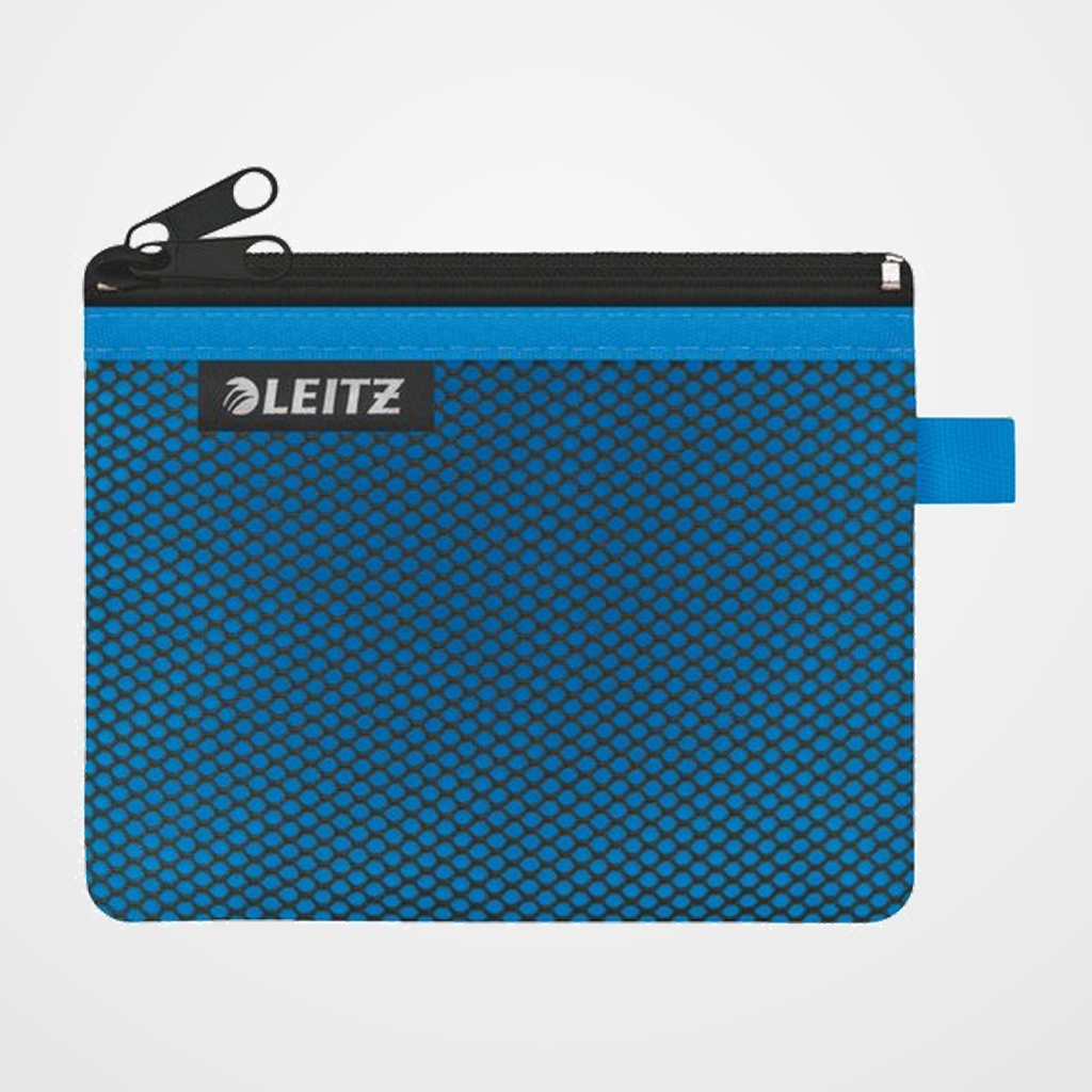 BOLSITA  de VIAJE LEITZ WOW NYLON C/CREMALLERA 2 DPTOS. S (14x10.5) AZUL