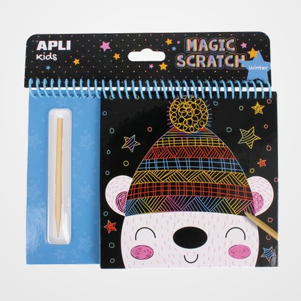 [25902000] JUEGO EDUCATIVO APLI KIDS BLOC LAMINAS PARA RASCAR INVIERNO