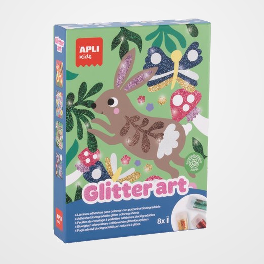 JUEGO EDUCATIVO APLI KIDS GLITTER ART BIODEGRADABLE