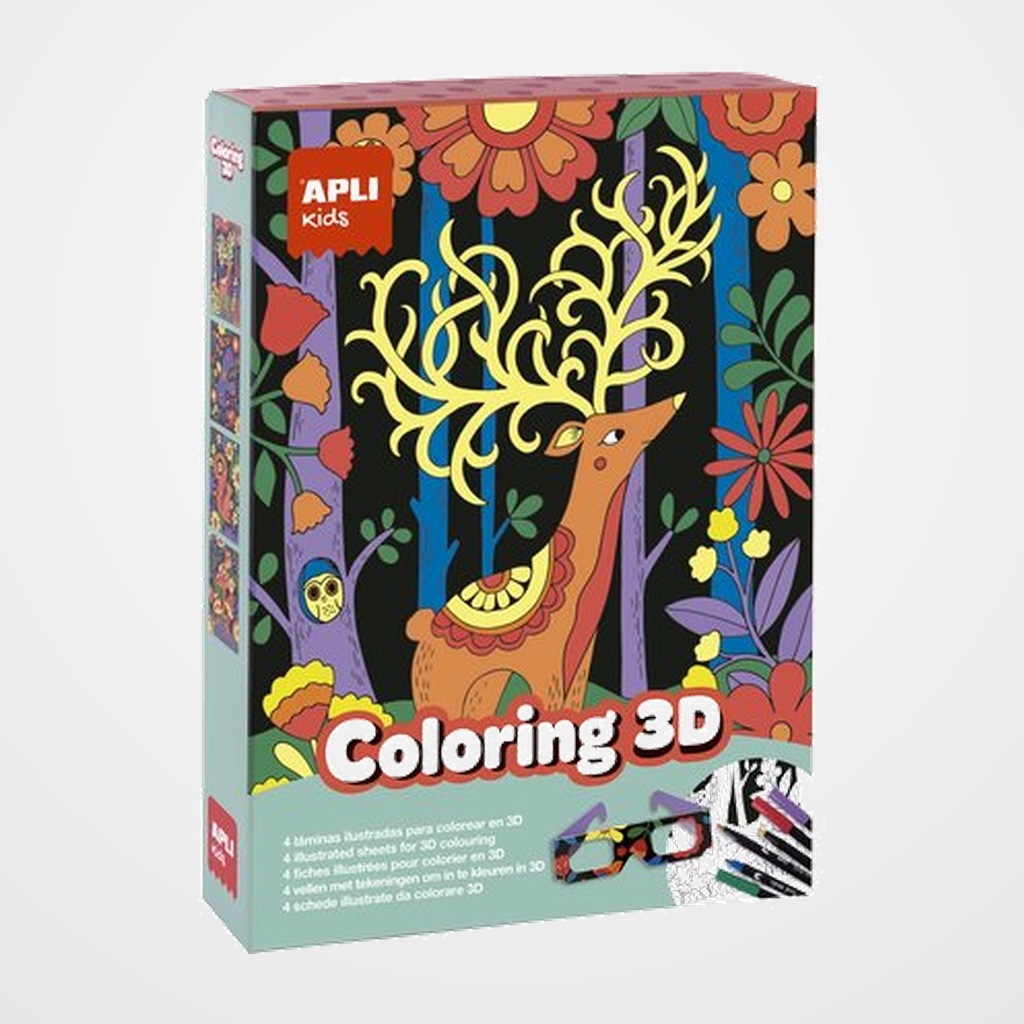 [25902160] JUEGO EDUCATIVO APLI KIDS LAMINAS COLORING 3D