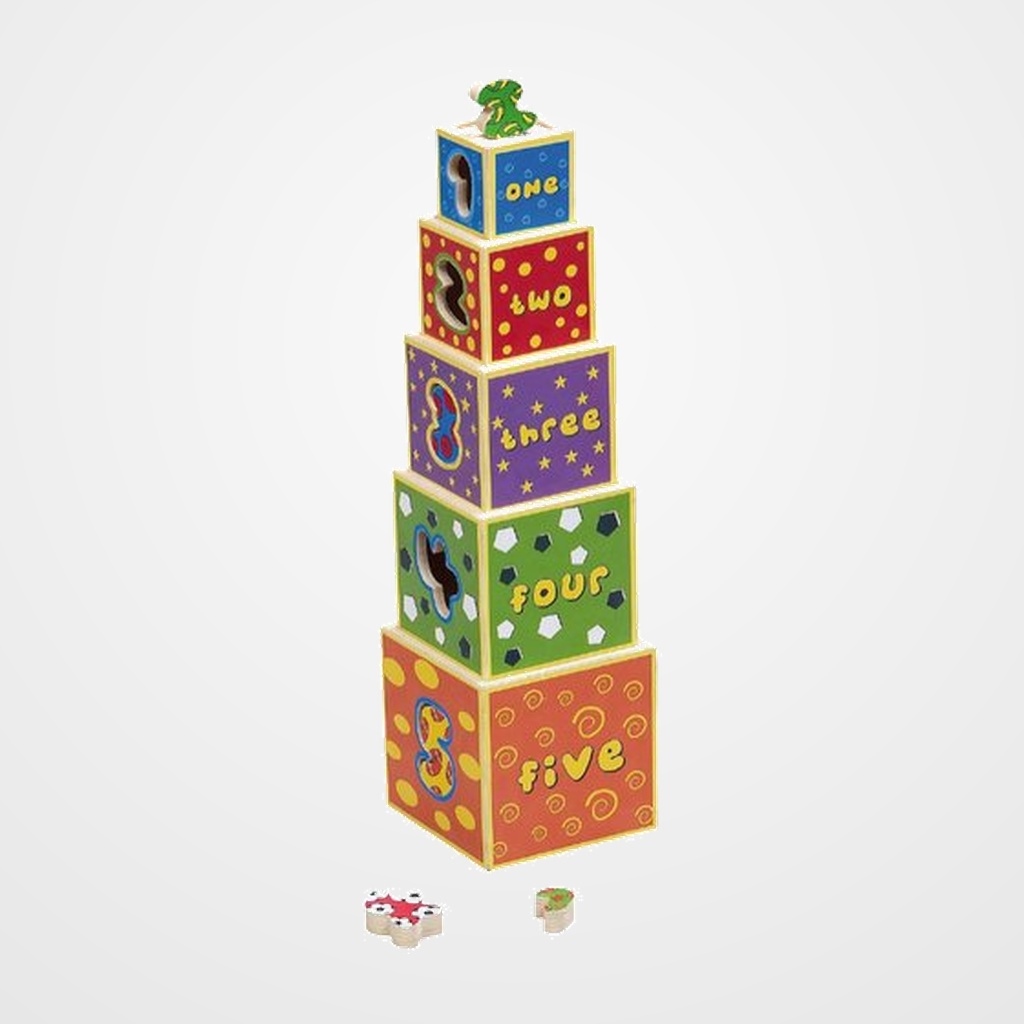 JUEGO SMART TORRE CUBOS APILABLES NUMEROS INGLES