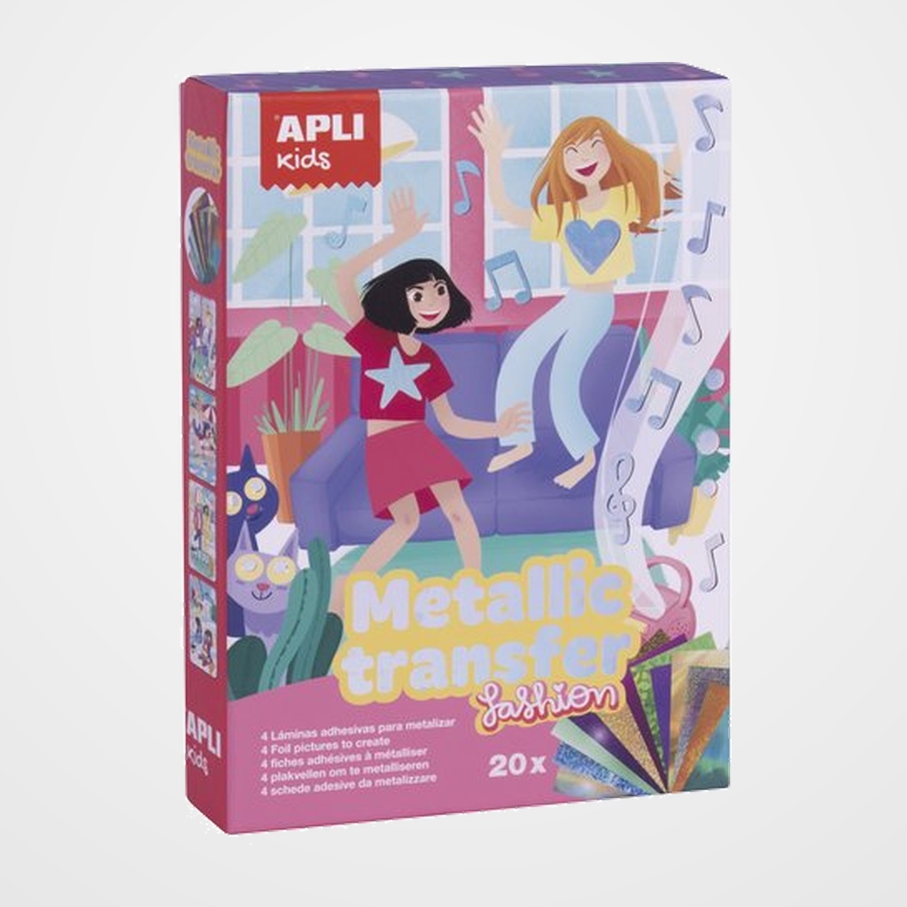 [25201823] KIT APLI KIDS METALLIC TRANSFER FASHION (+5 años)