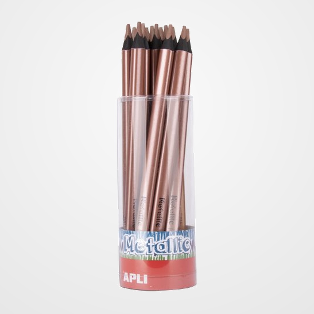 [12802230] LAPIZ APLI JUMBO FLUOR METALLIC TRIANGULAR BRONCE