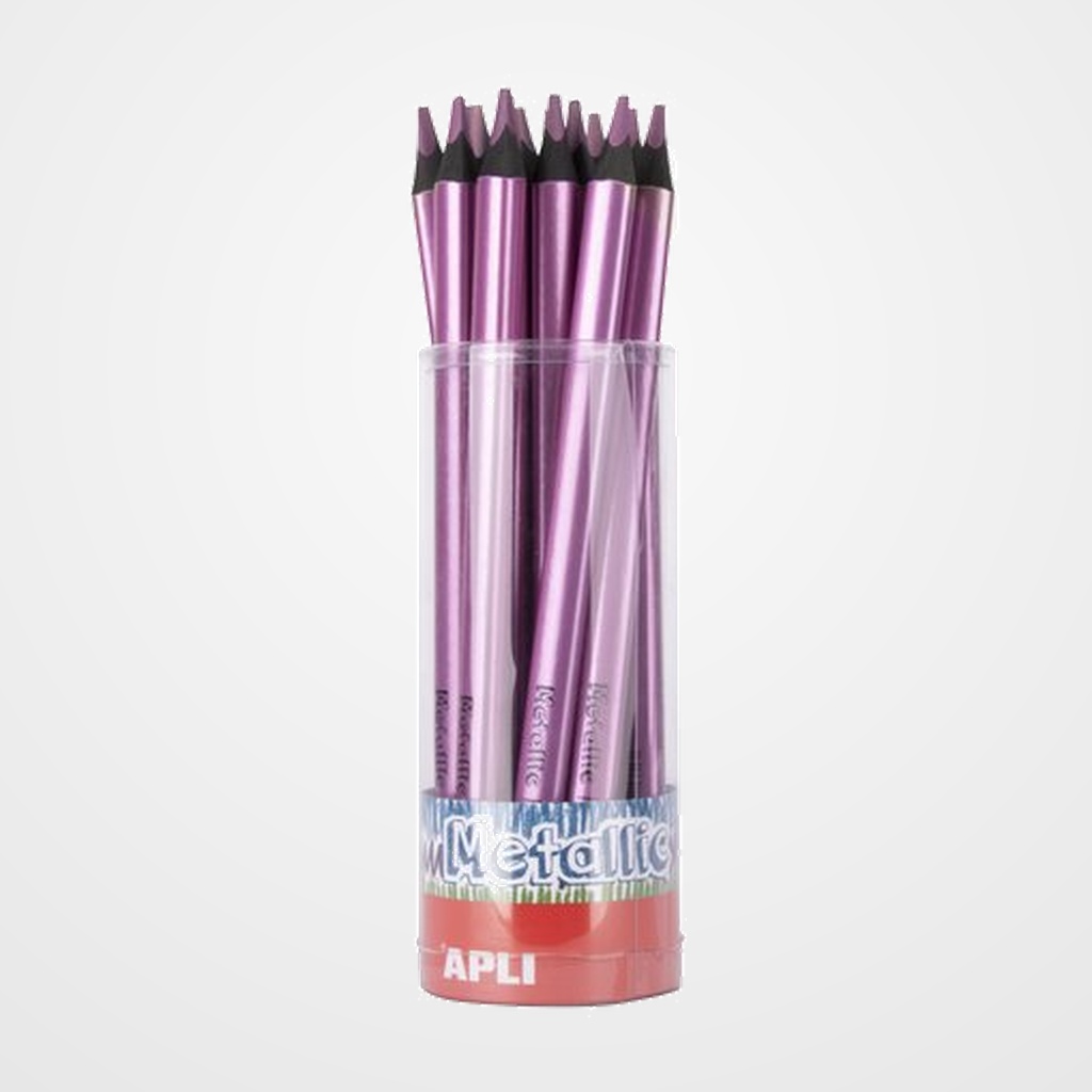 LAPIZ APLI JUMBO FLUOR METALLIC TRIANGULAR ROSA