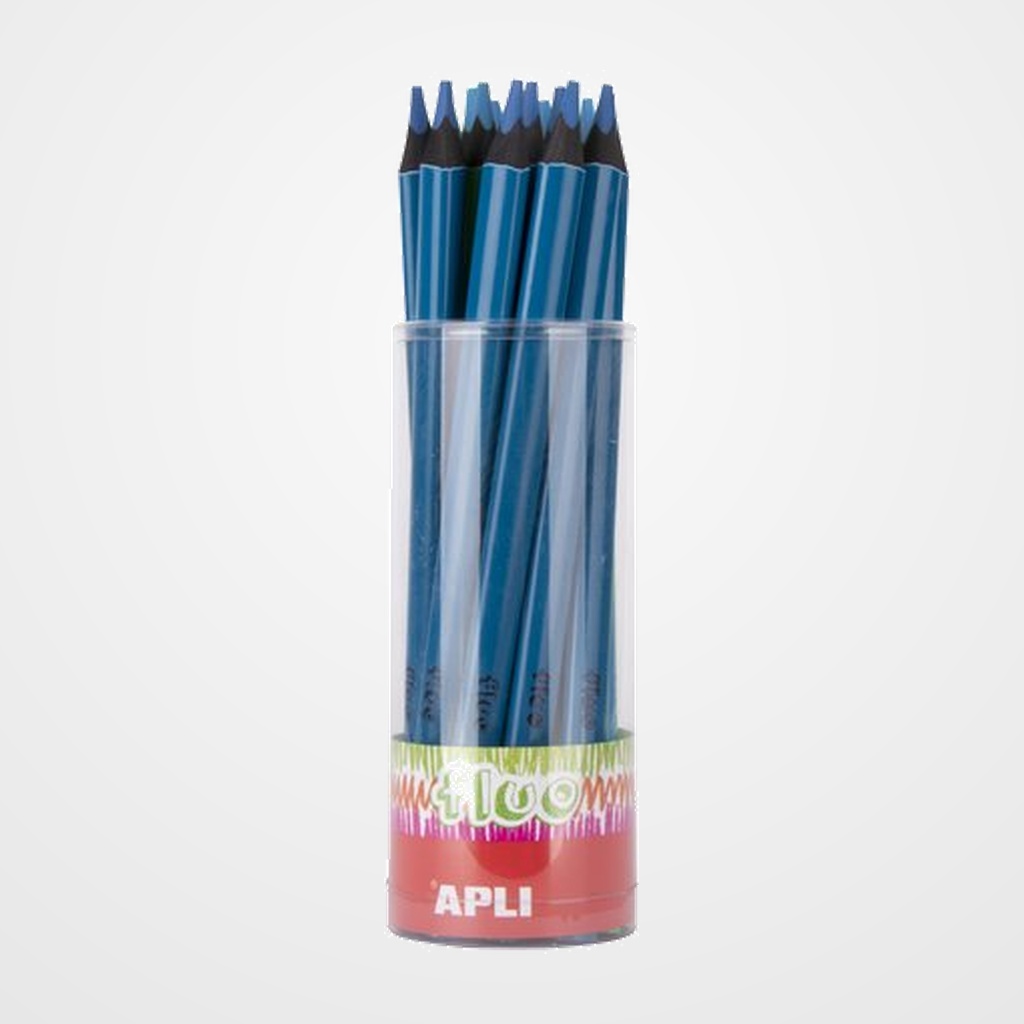 LAPIZ APLI JUMBO FLUOR TRIANGULAR AZUL