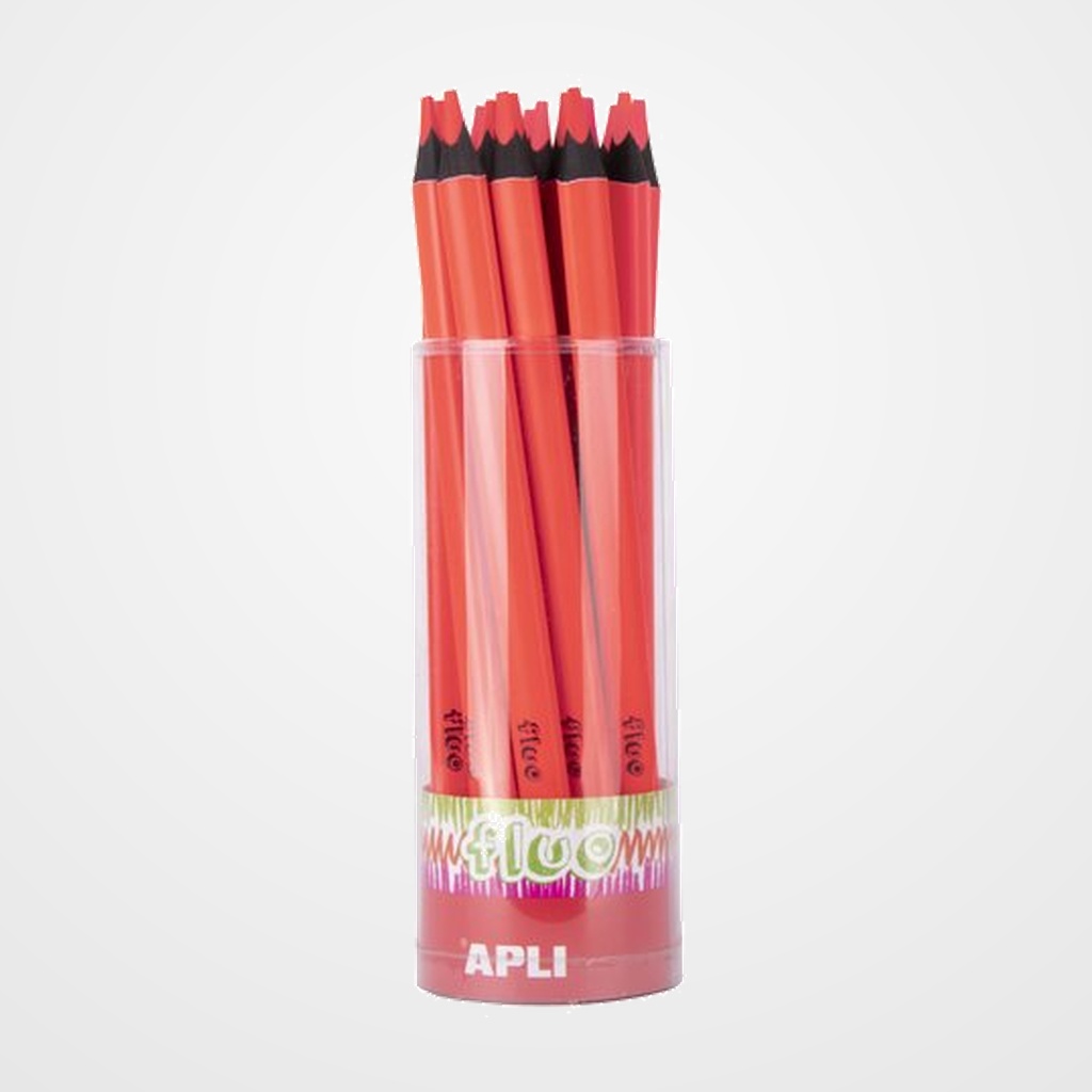 LAPIZ APLI JUMBO FLUOR TRIANGULAR ROJO