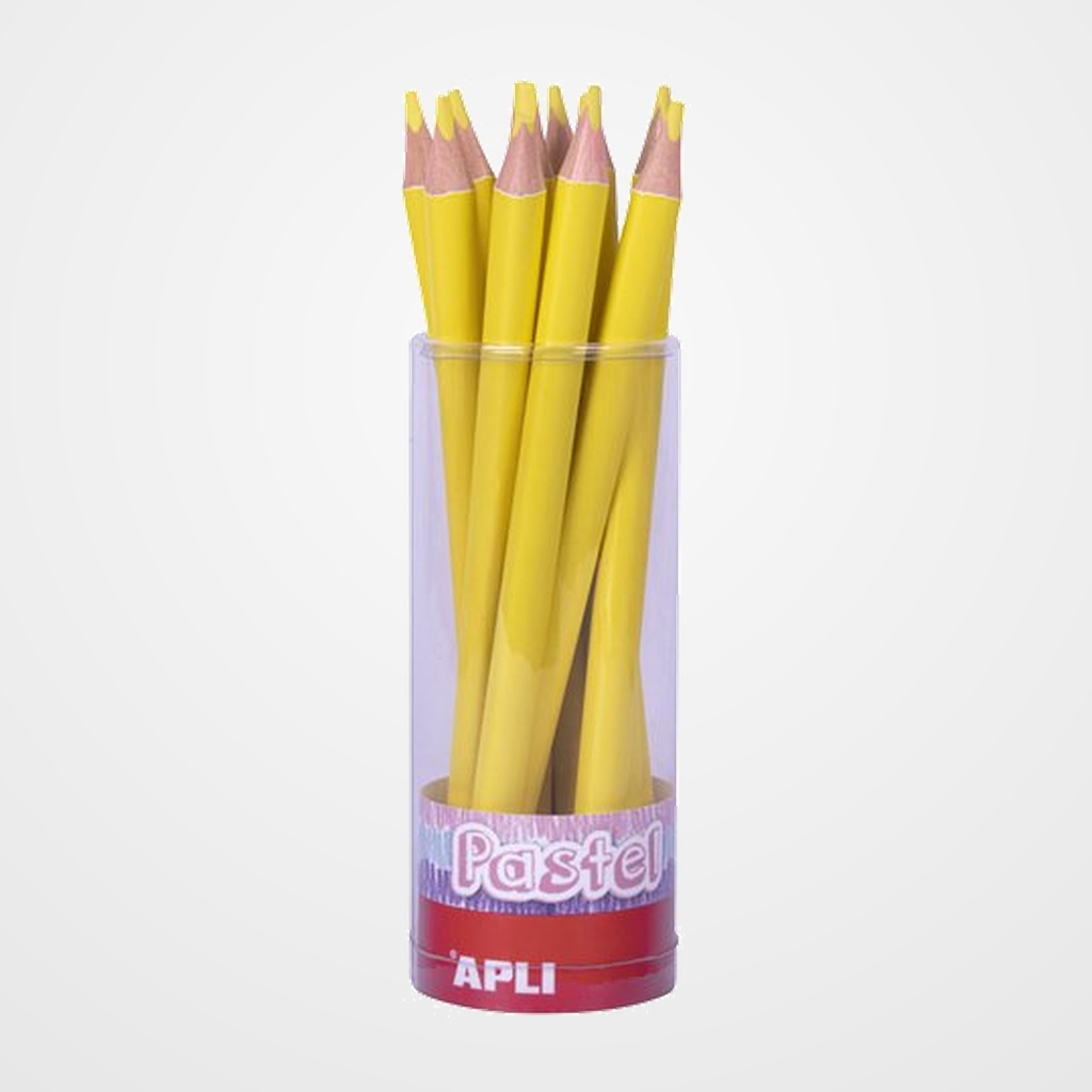 LAPIZ APLI JUMBO PASTEL TRIANGULAR AMARILLO