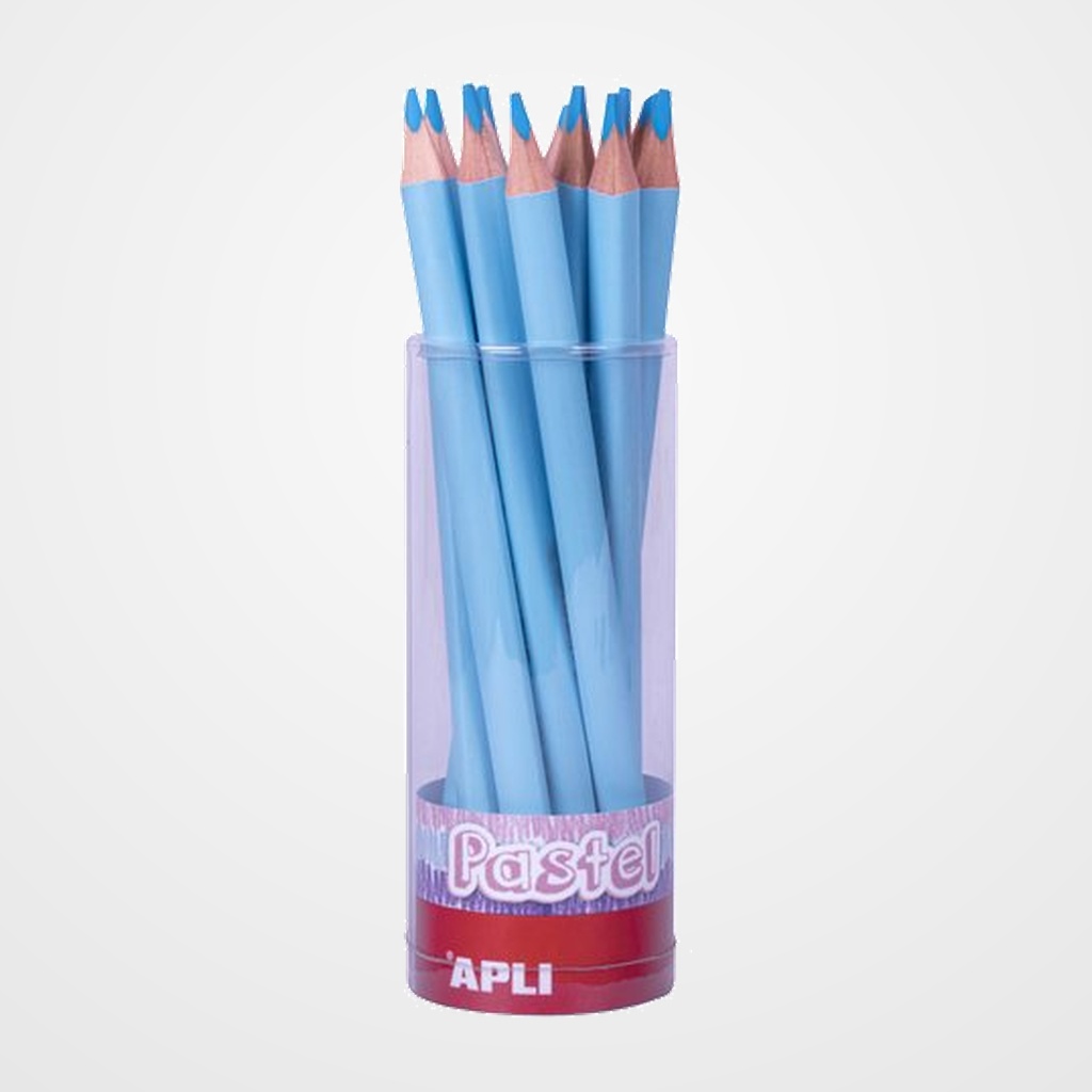 LAPIZ APLI JUMBO PASTEL TRIANGULAR AZUL