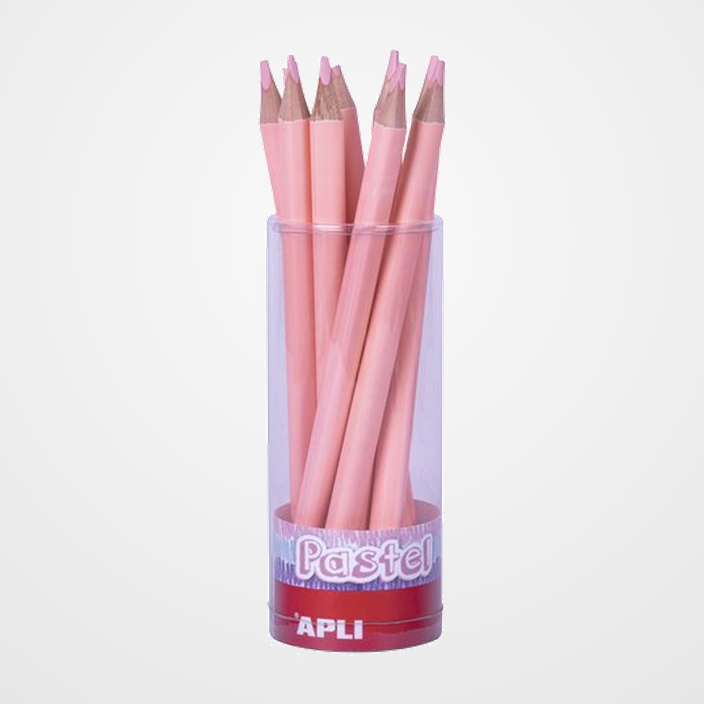 LAPIZ APLI JUMBO PASTEL TRIANGULAR ROSA