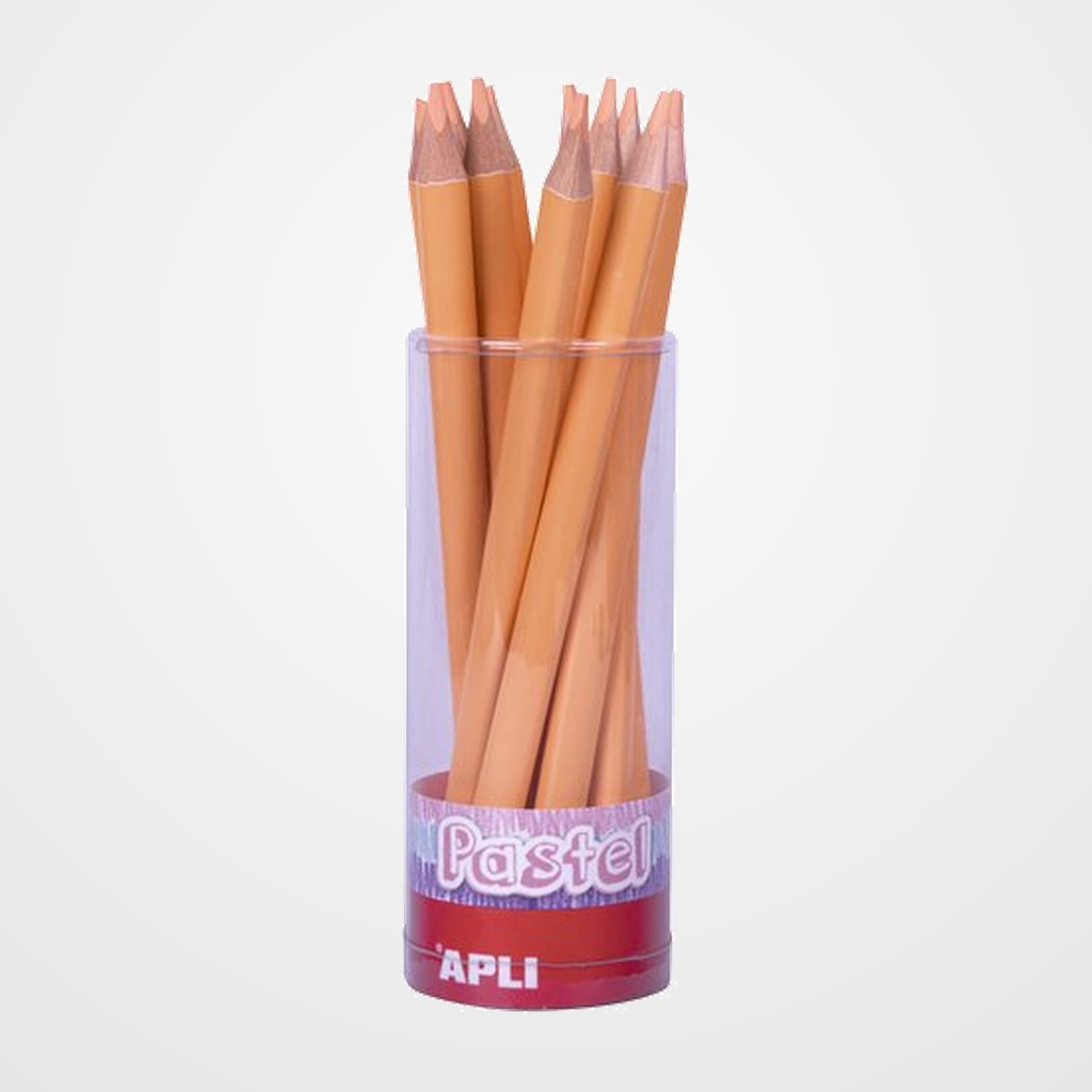 LAPIZ APLI JUMBO PASTEL TRIANGULAR SALMON