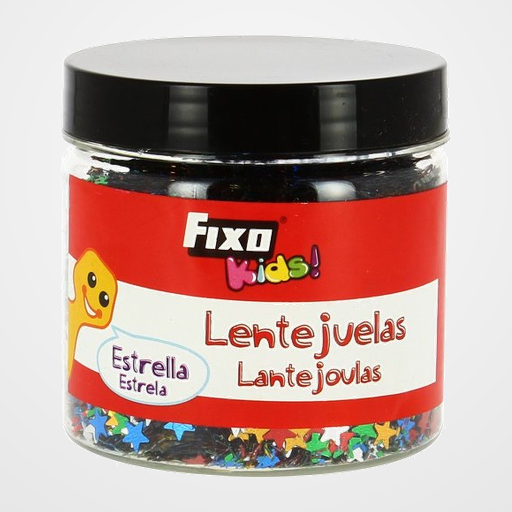 [25201354] LENTEJUELAS FIXO KIDS 50GR. ESTRELLAS SURTIDO