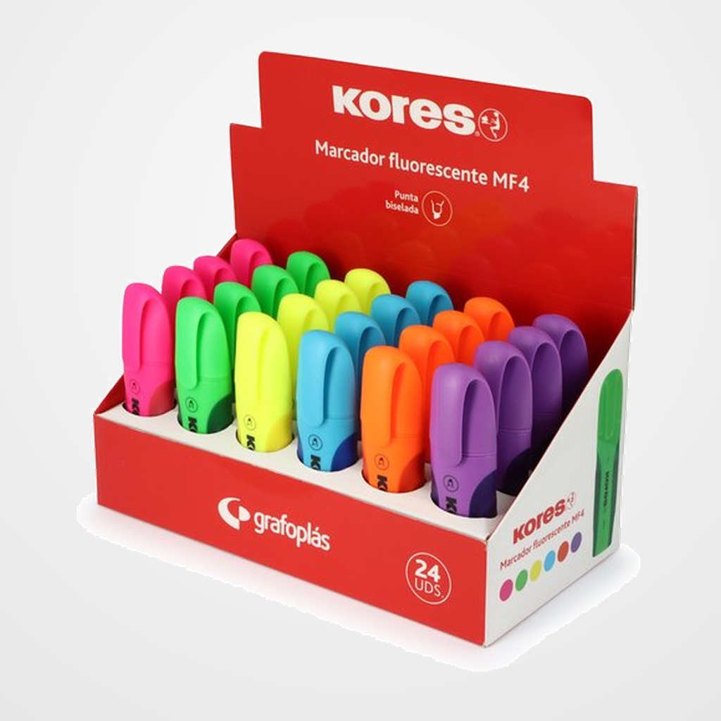 MARCADOR FLUOR KORES MF4 SURTIDO