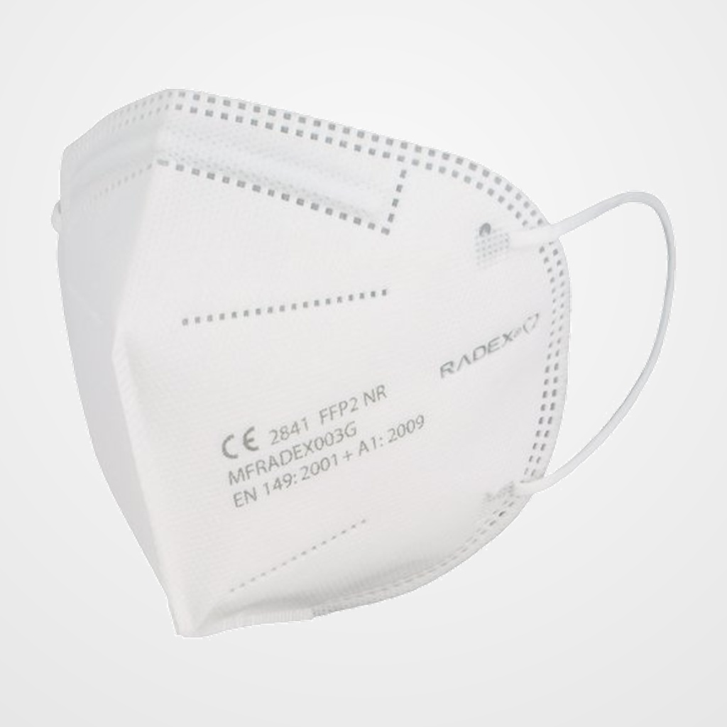 MASCARILLA FFP2 RADEX HOMOLOGADA CE 2841 SIN GRAFENO BLANCA