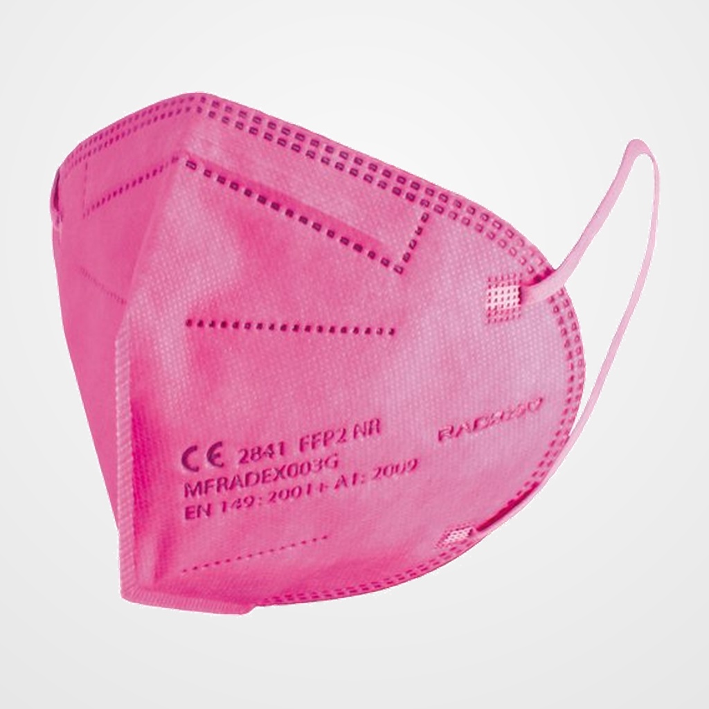 MASCARILLA FFP2 RADEX HOMOLOGADA CE 2841 SIN GRAFENO FUCSIA