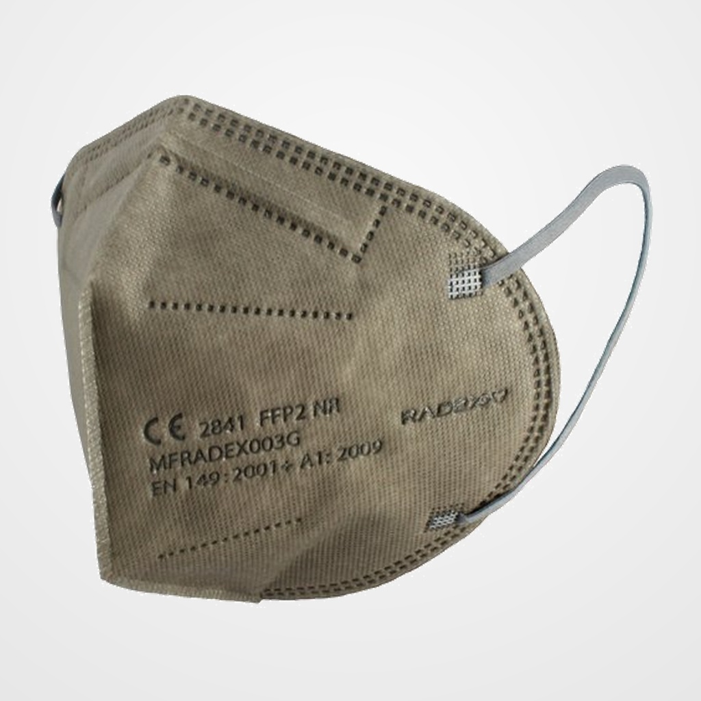 MASCARILLA FFP2 RADEX HOMOLOGADA CE 2841 SIN GRAFENO GRIS OSCURO