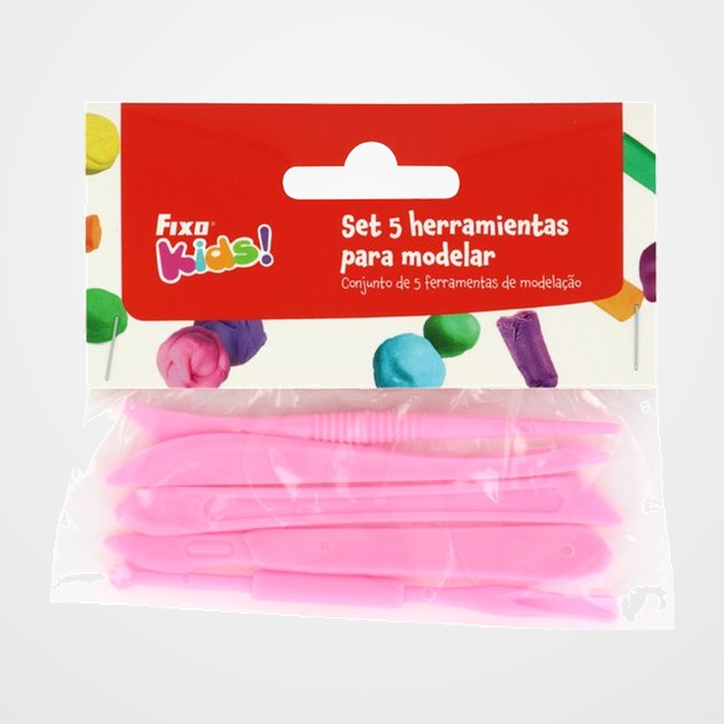 [24101591] MOLDEADORES FIXO KIDS BLISTER de 5 ESPATULAS SURTIDAS