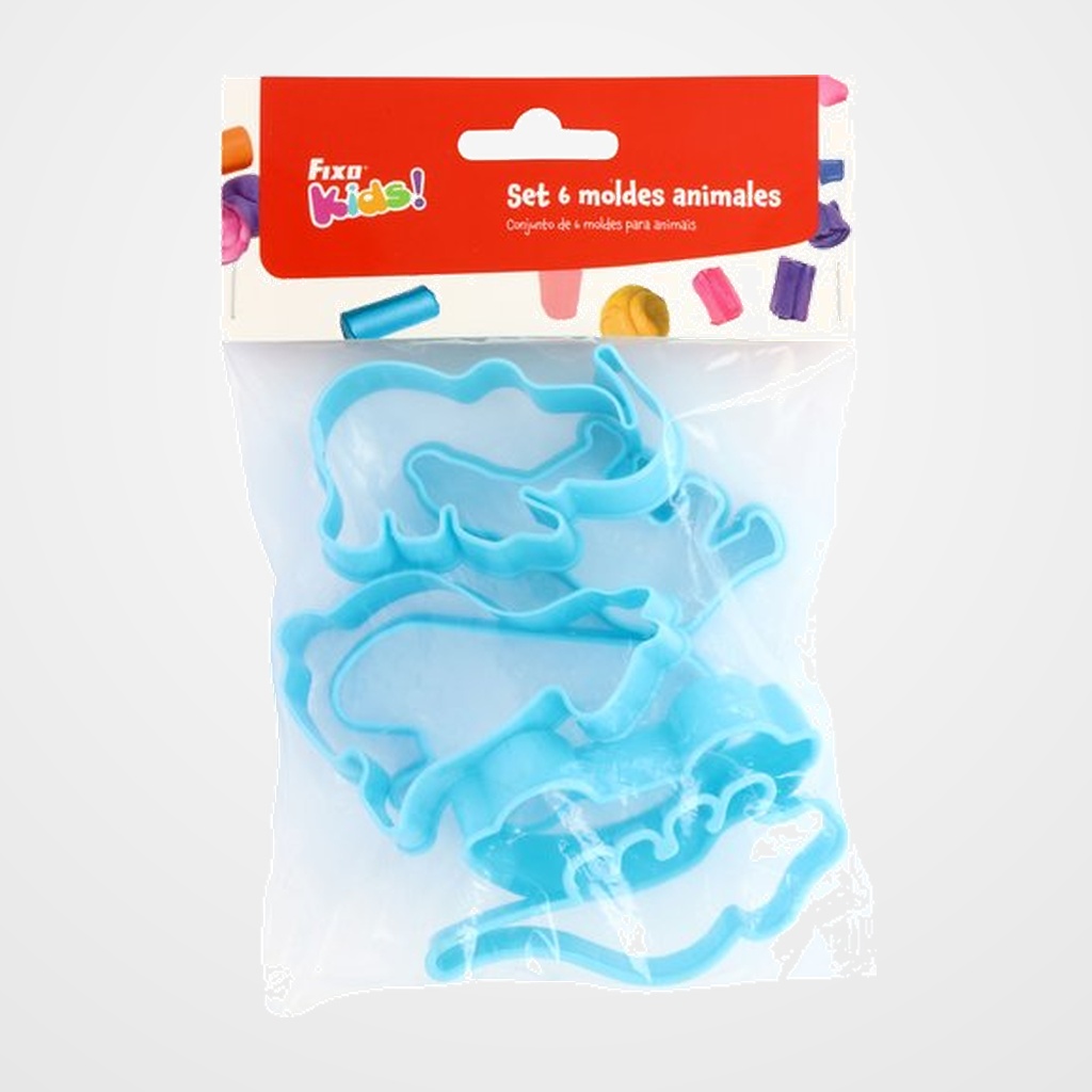 [24101592] MOLDES FIXO KIDS BOLSA ANIMALES 6 pzs