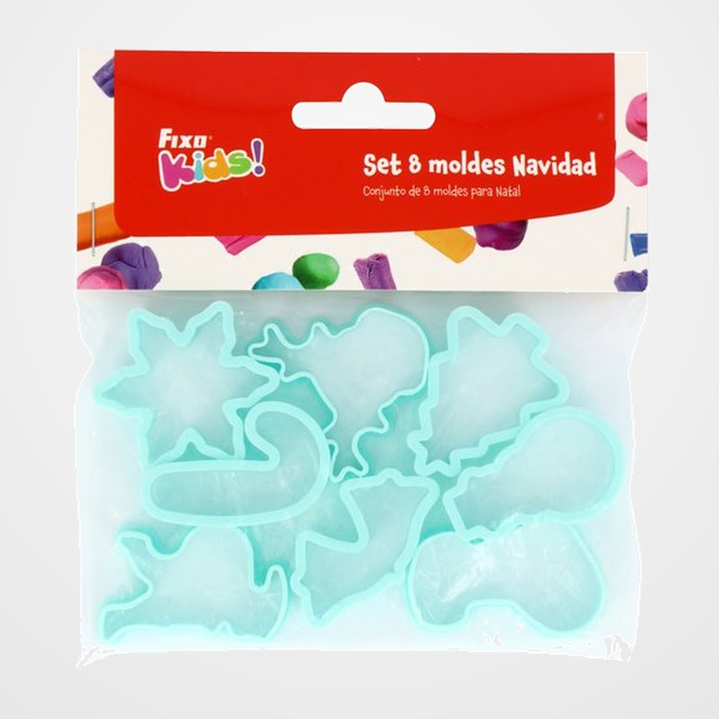 [24101593] MOLDES FIXO KIDS BOLSA NAVIDAD 8pzs