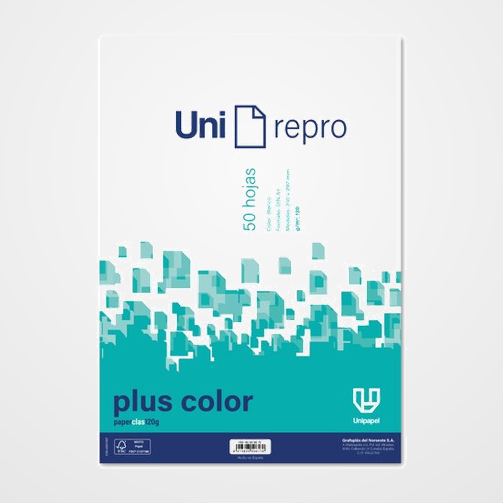 PAPEL A4 UNIREPRO 120g 50h PLUS COLOR