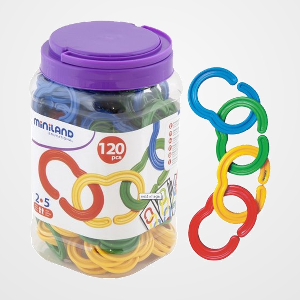 BOTE DE 120 CADENAS ENGARZABLES PLANAS