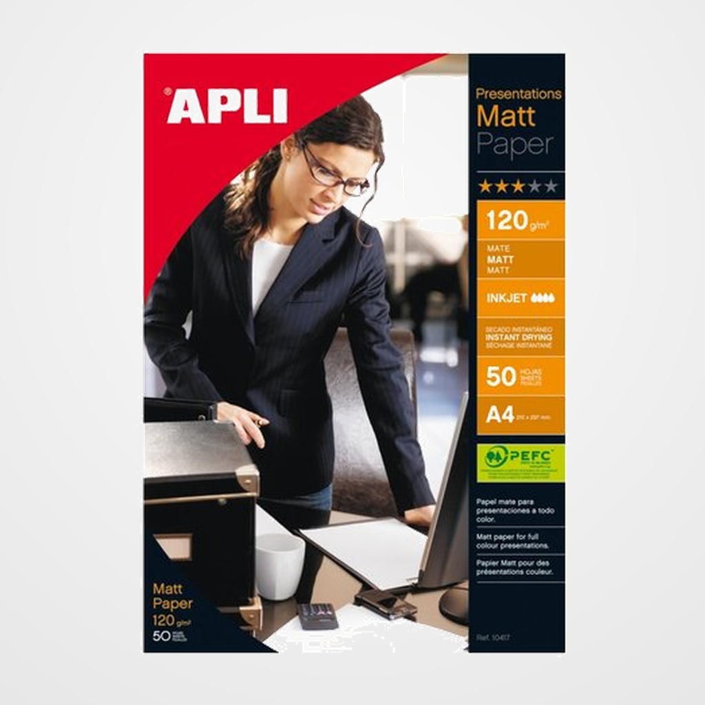 [12701281] PAPEL INKJET APLI MATE A4 120g 50h