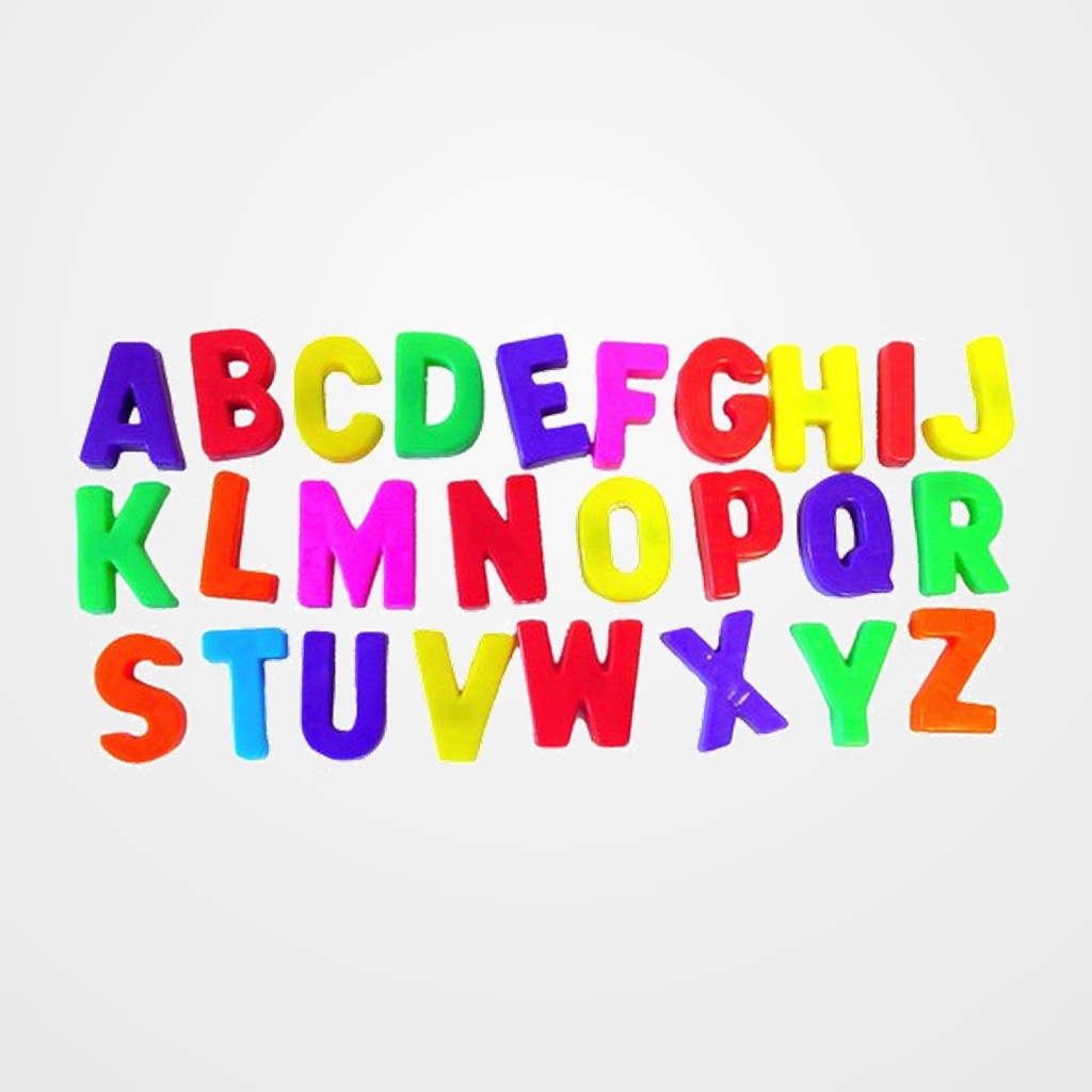 [24401450] BOTE MINILAND LETRAS MAGNETICAS MAYUSCULAS 154 PIEZAS DE 32 mm