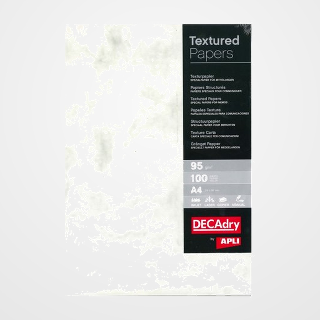 PAPEL TEXTURA A4 APLI 95g 100h MARMOL GRIS