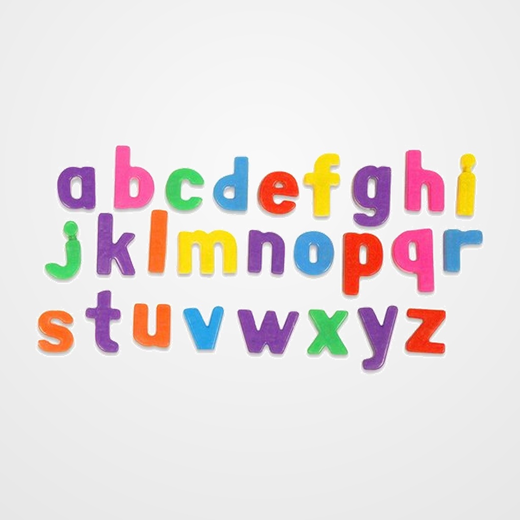 BOTE MINILAND LETRAS MAGNETICAS MINUSCULAS 154 PIEZAS DE 32 mm