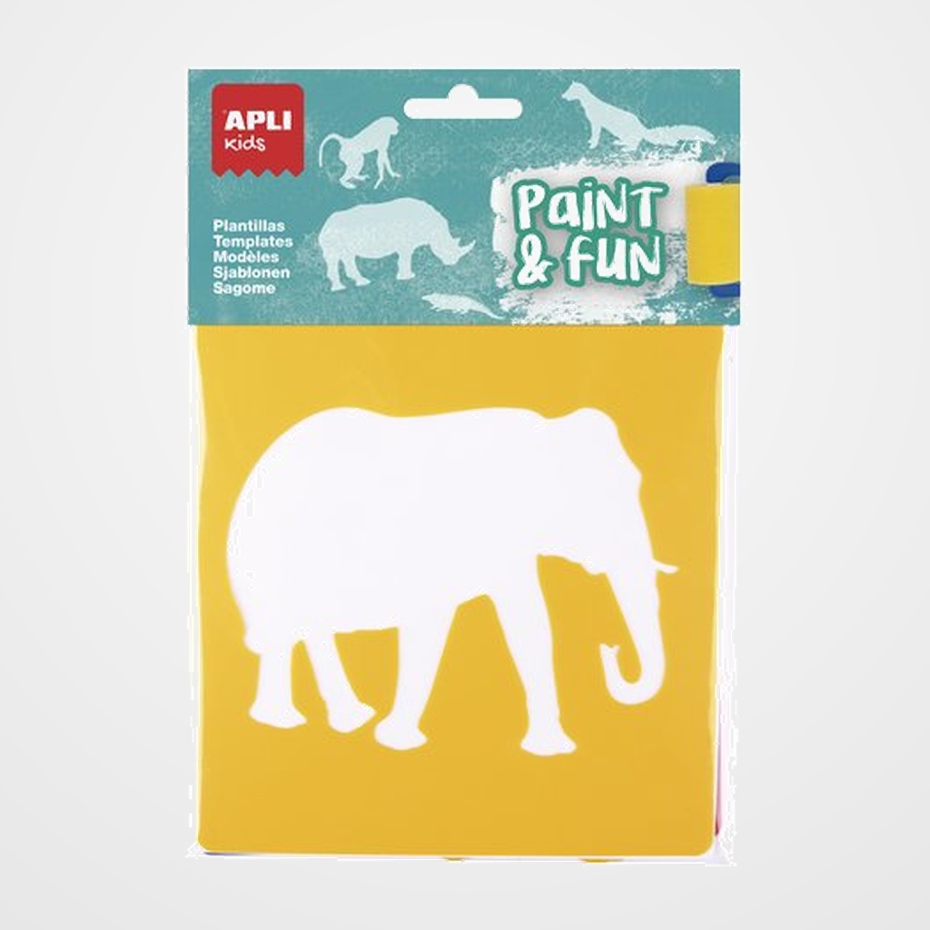 [24001136] PLANTILLAS APLI ANIMALES DE LA SELVA BOLSA DE 6 (9 formas)