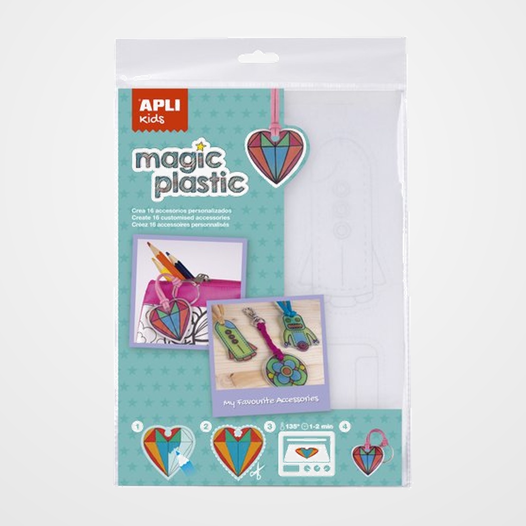 PLASTICO MAGICO APLI A4 BOLSA DE 4