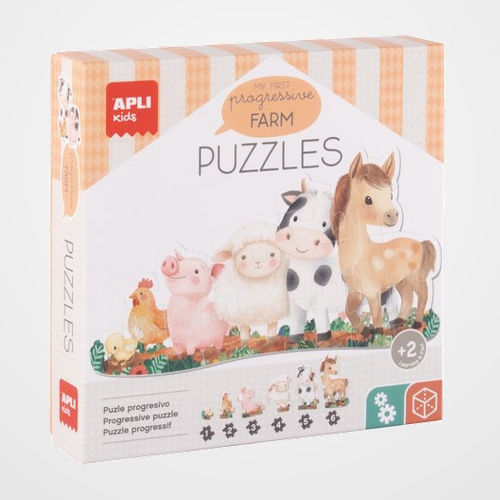 PUZLE EDUCATIVO APLI KIDS MY FIRST FARM ANIMALS 21 PZAS.