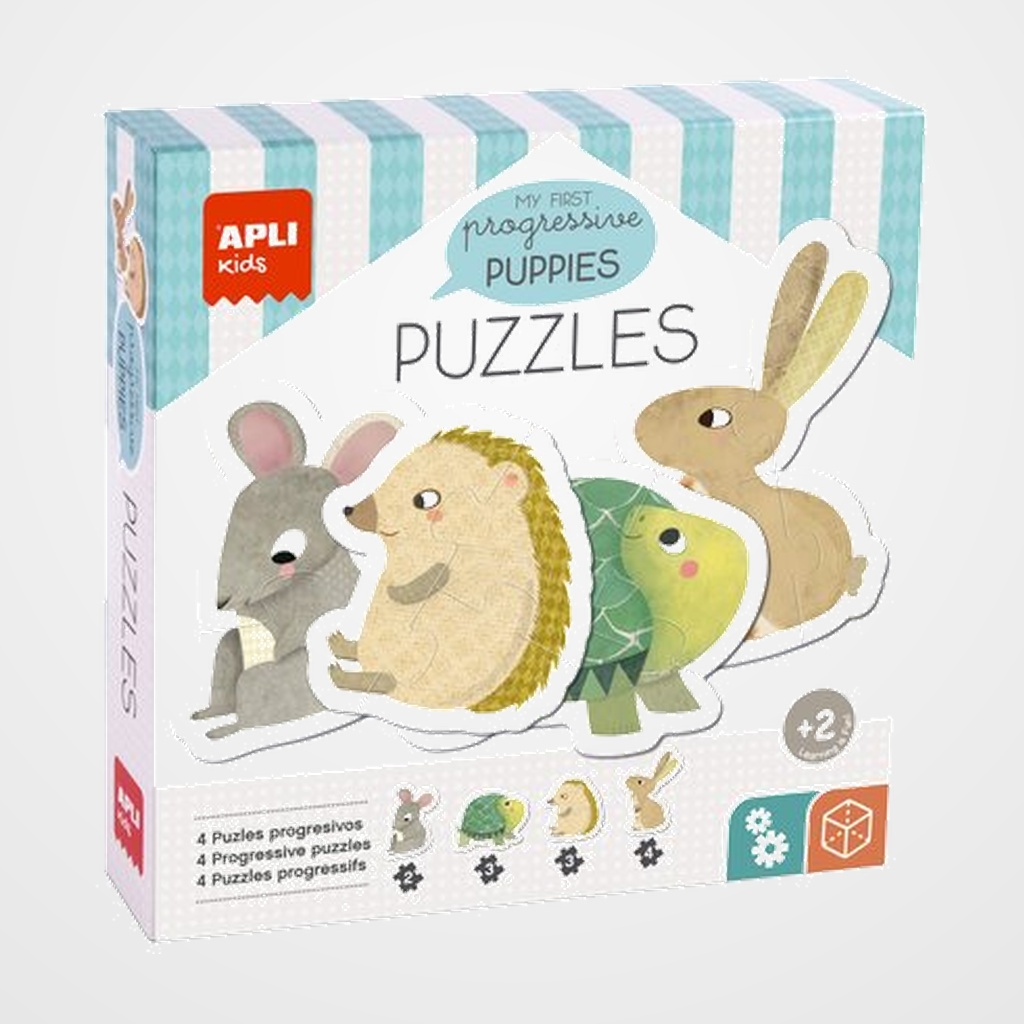[28301570] PUZLE EDUCATIVO APLI KIDS MY FIRST PUPPIES 12 pz