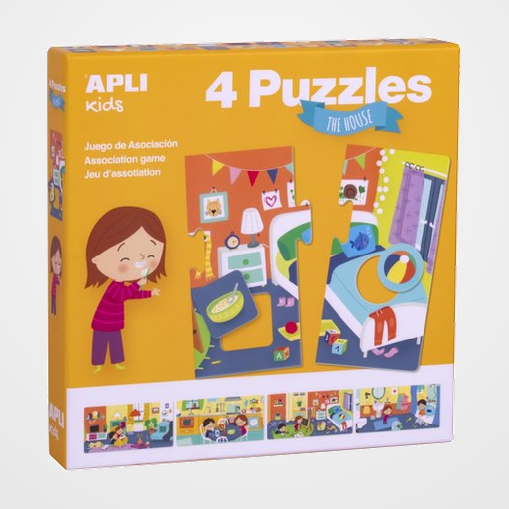 PUZLE EDUCATIVO APLI KIDS XXL LA CASA C/4