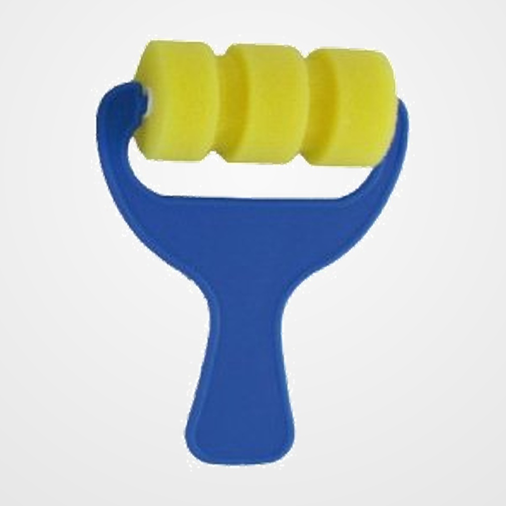 [12303008] RODILLO de ESPUMA SMART para PINTURA MANGO CORTO 3 RAYAS VERTICALES PACK de 4