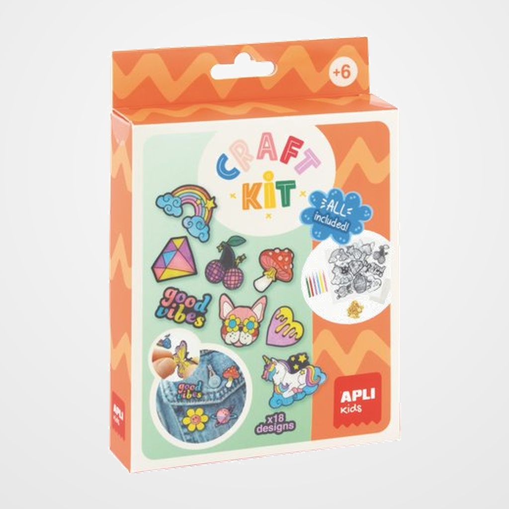 SET DE MANUALIDADES APLI KIDS DIY PINS (+6 años)