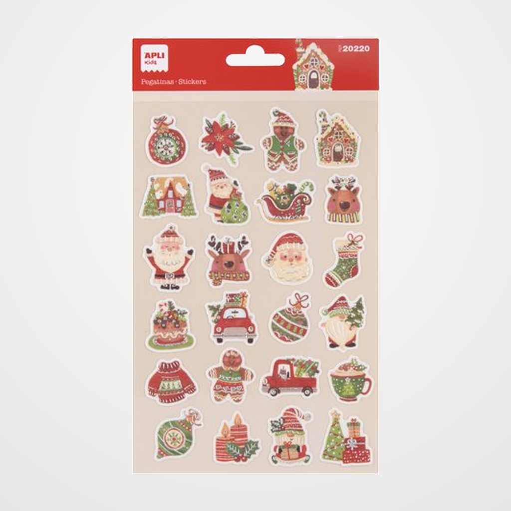 STICKERS APLI BOLSA 1h XMAS (20220)