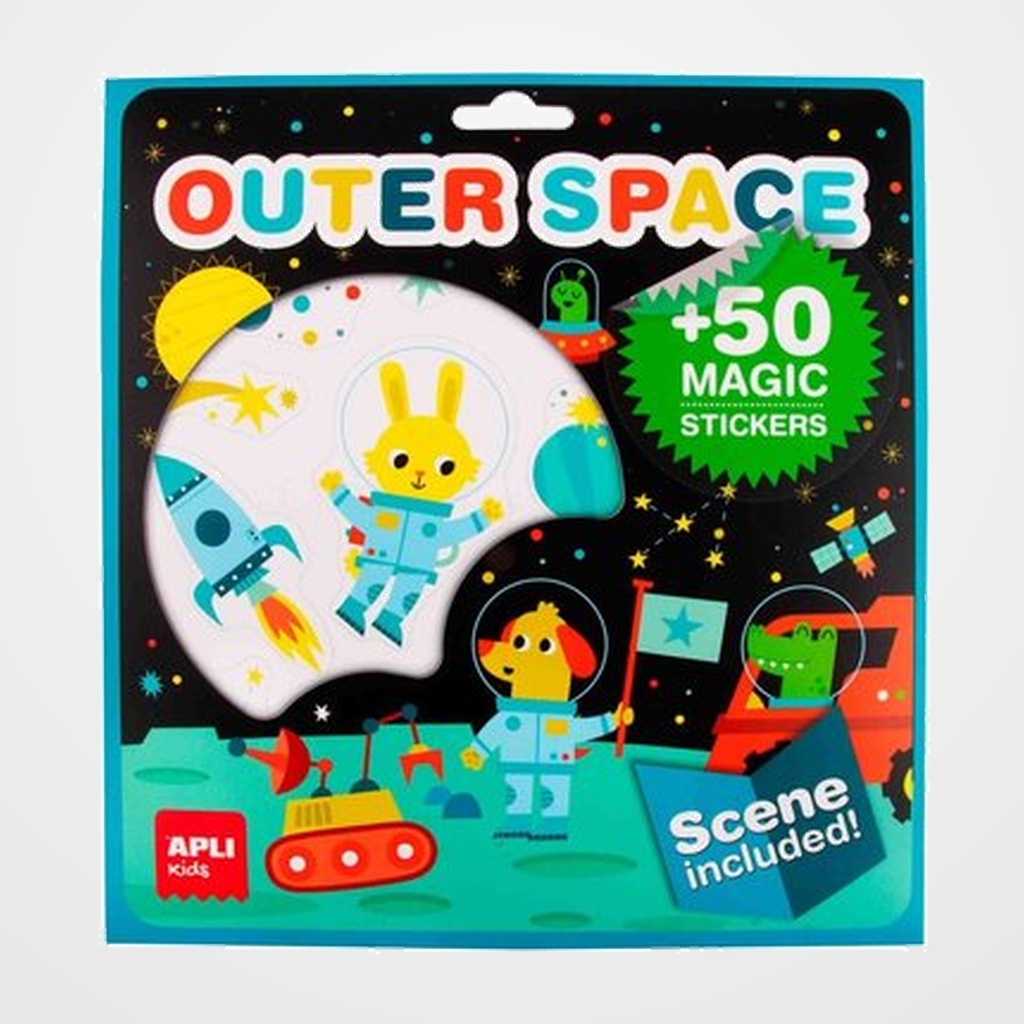 [18801946] STICKERS GAME ESCENARIO CON PEGATINAS  ESPACIO