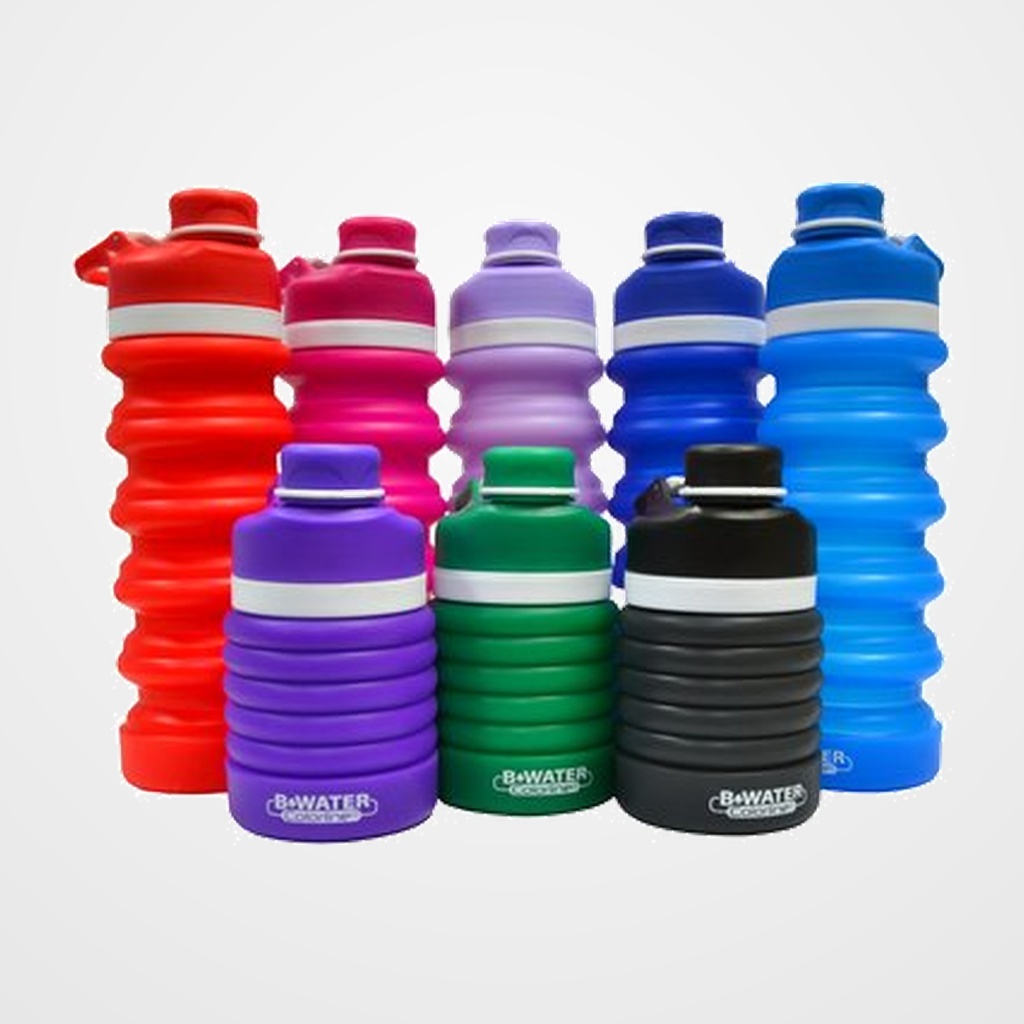 BOTELLA COLORLINE B-WATER FLEX PLEGABLE de SILICONA 550ml