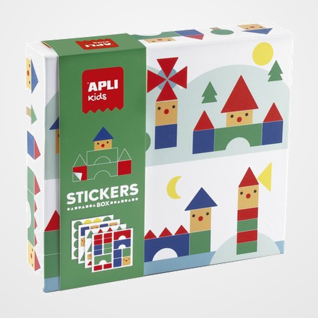 STICKERS GAME RS APLI KIDS CAJA CARTON PUEBLOS GEOMETRICOS