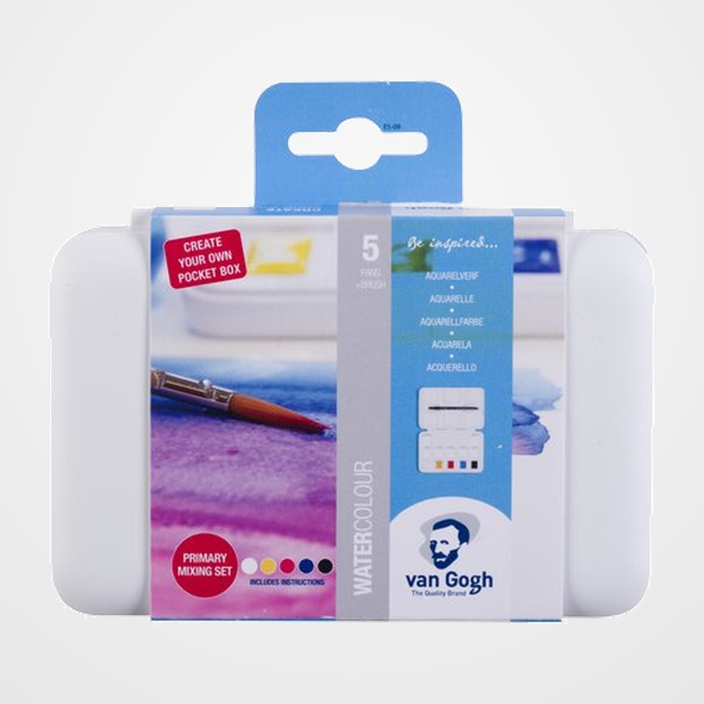 [13501213] ACUARELAS VAN GOGH POCKET COLORES PRIMARIOS ESTUCHE de 5