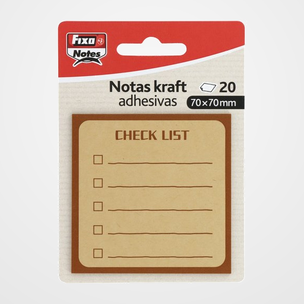 TACO NOTAS FIXO 20h 70x70 CHECK KRAFT