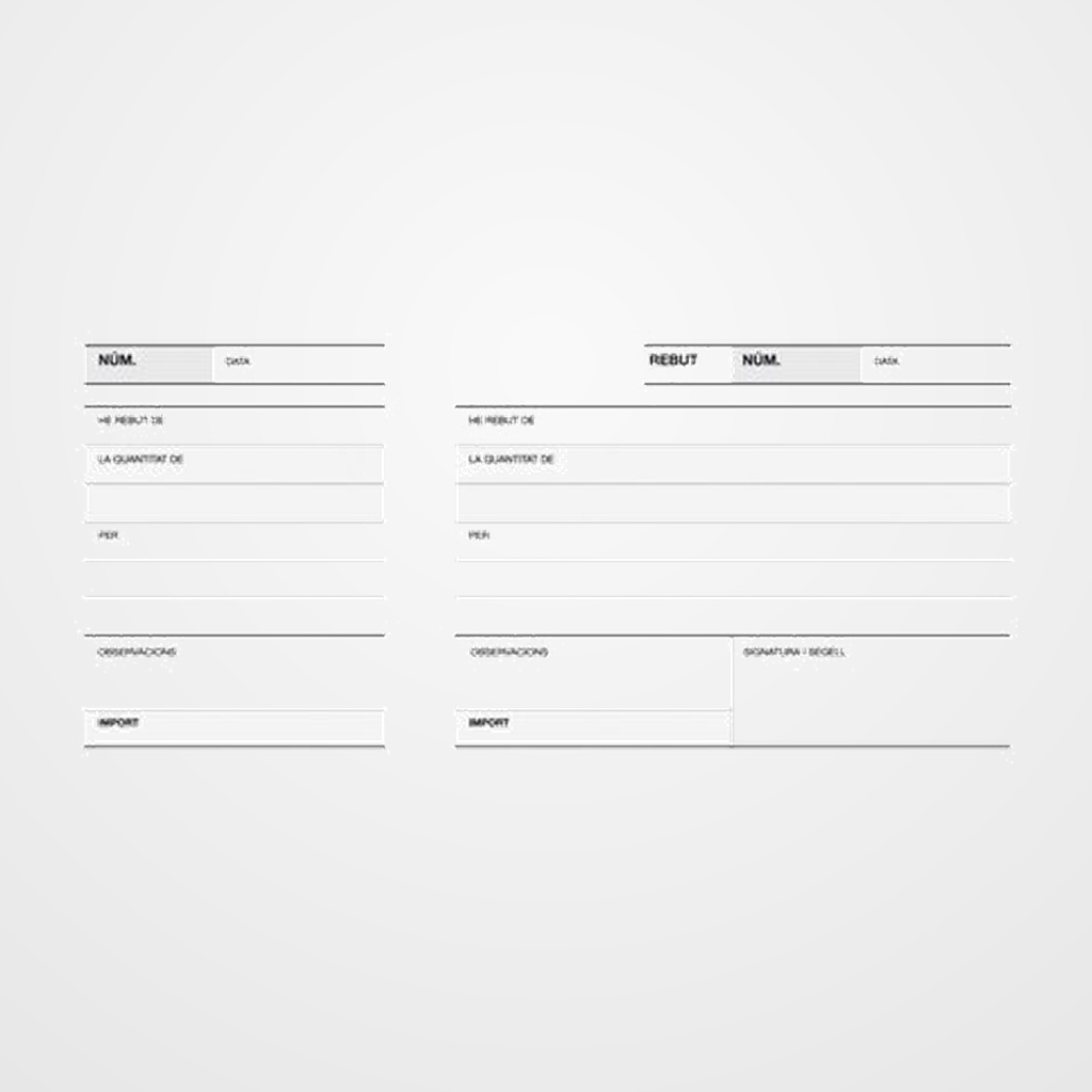 [27001213] TALONARIO CATALAN RECIBOS APLI 3 DE FOLIO 1/3 LITO A-16