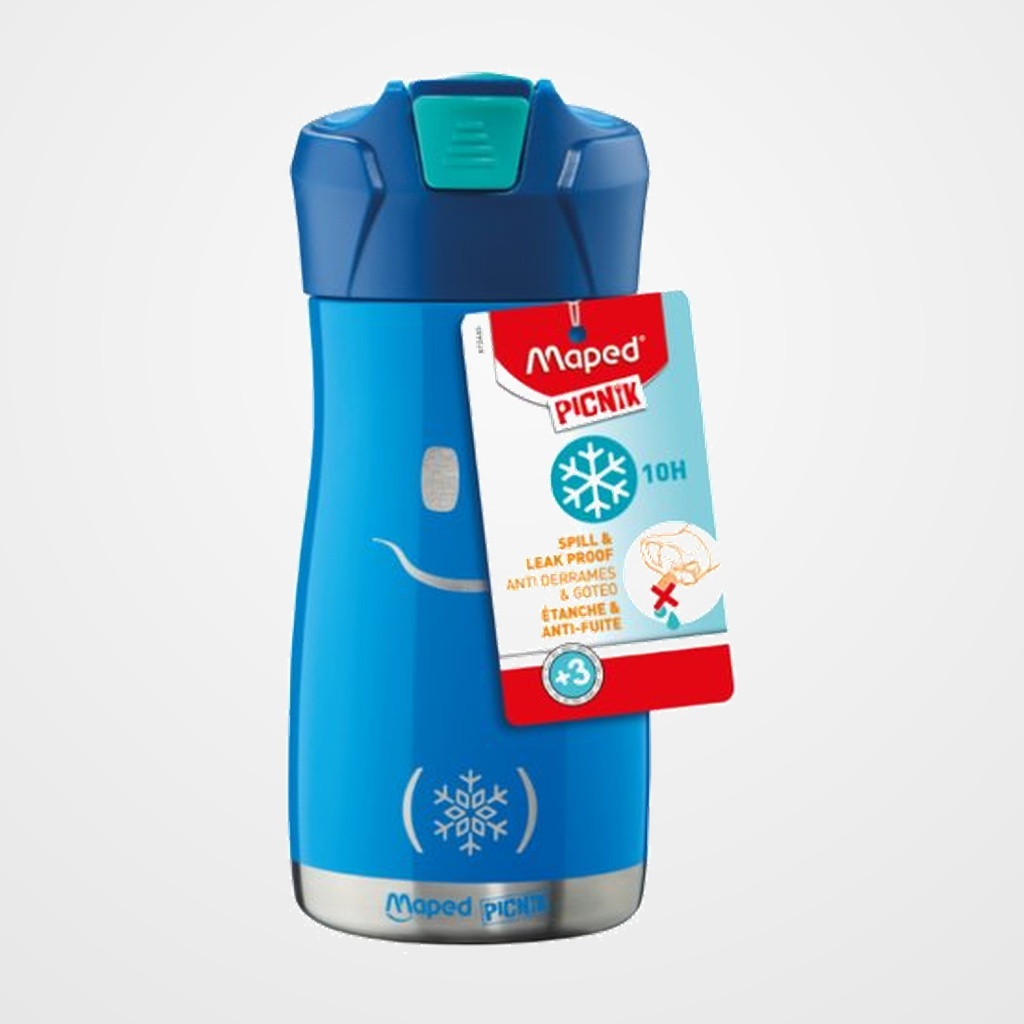 [28101101] BOTELLA MAPED CONCEPT KIDS 350 ML. ACERO INOXIDABLE AZUL