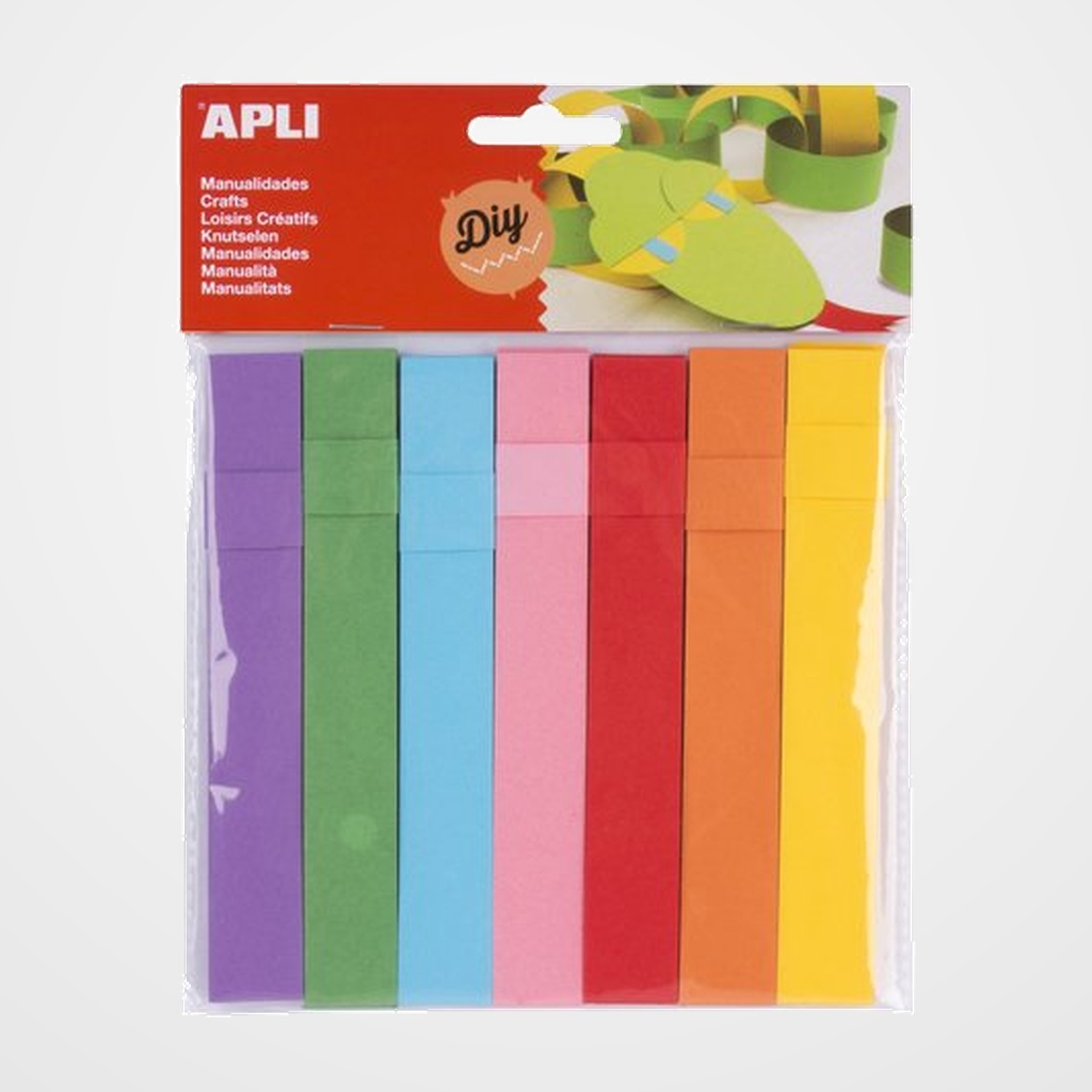 TIRAS PAPEL APLI 120g 30H 7 COLORES