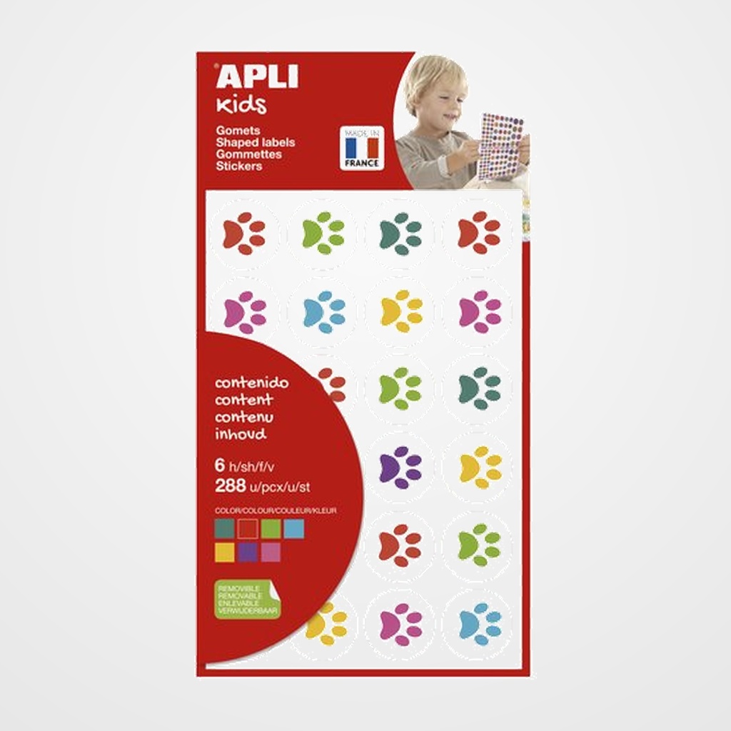 [18801921] GOMETS APLI BOLSA 6h REMOVIBLES HUELLAS GATOS 288 uds. (19721)